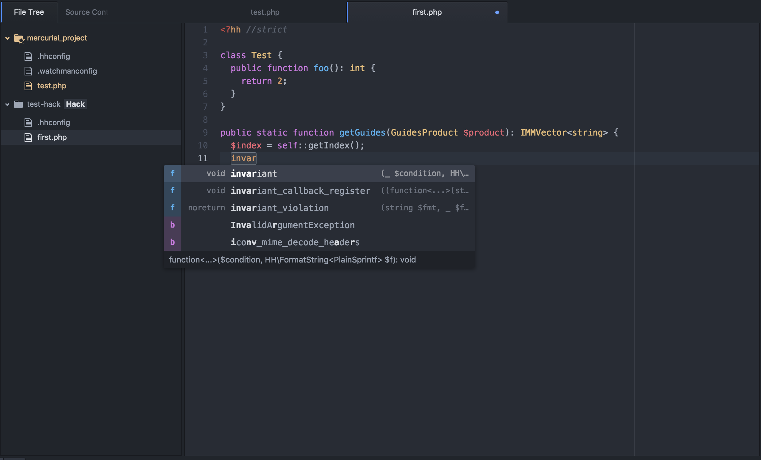 Developing Hack Developing Hack